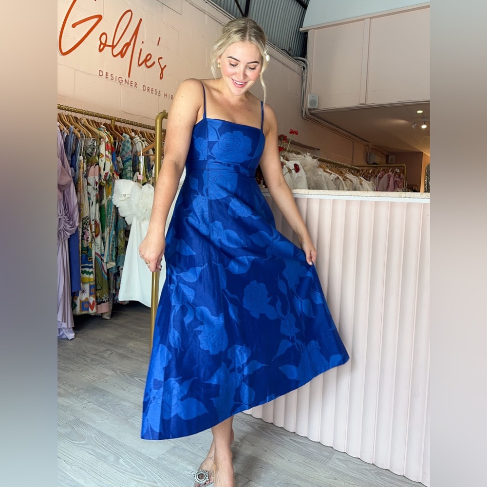 Aje Blue Floral Midi Dress - Picture 7 of 7